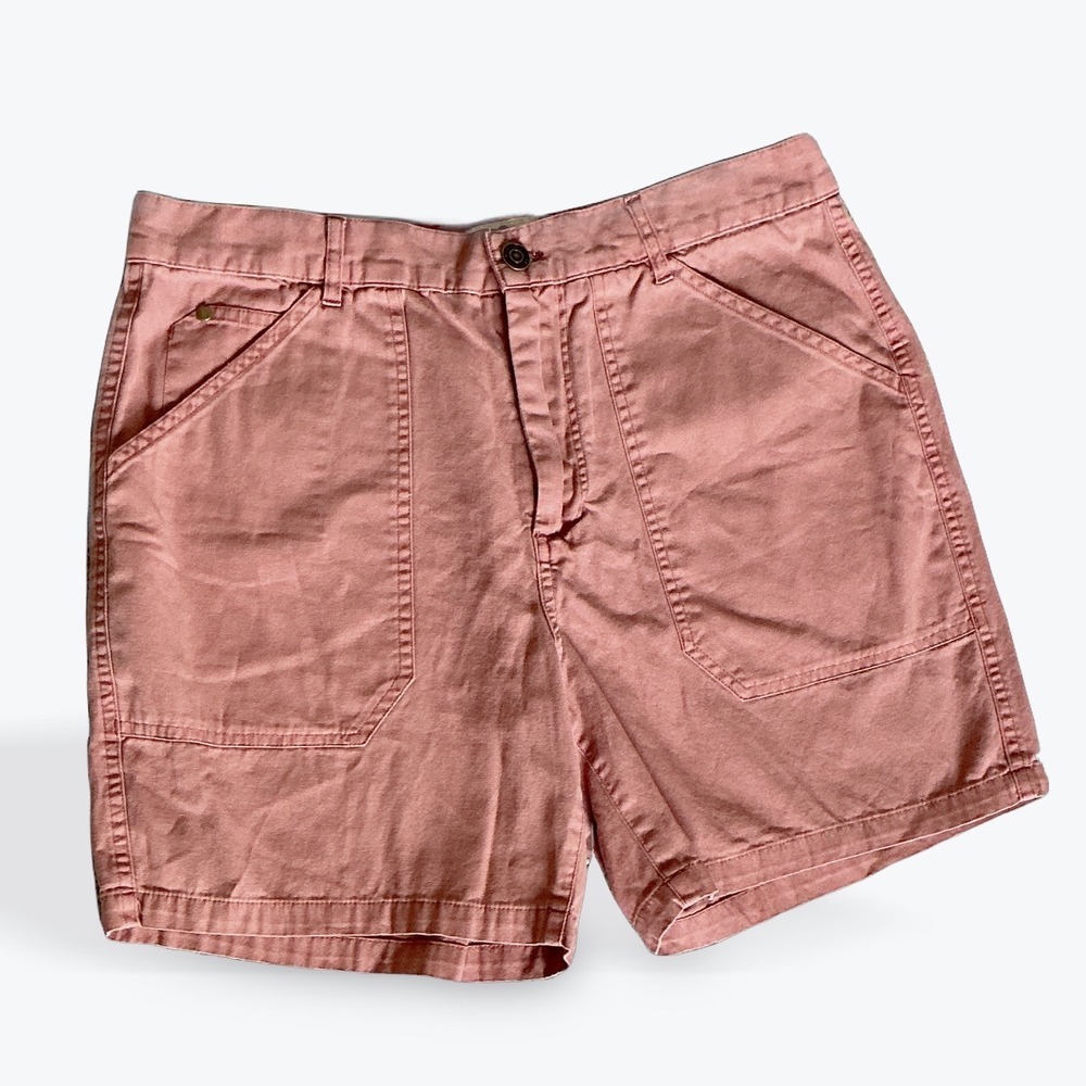 Marine Layer Utility Shorts Mens 33 Etruscan Red Garment Dyed Stretch Cotton - Picture 4 of 13